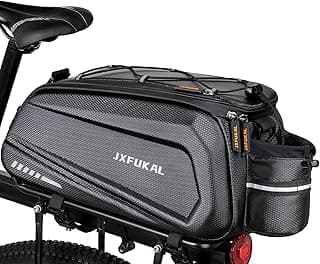 JXFUKAL Bike Bags for Bicycle Rear rack - 9.5L/17L/40L Hard Shell Waterproof Bike Ebike Trunk Pannier Saddle Seat Bag Carrier with Reflecto...