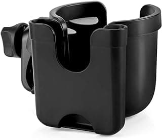 Accmor Stroller Cup Holder with Phone Holder, Bike Cup Holder, Universal Cup Holder for Uppababy Nuna Doona Strollers, 2-in-1 Cup Holder fo...