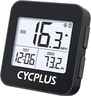 CYCPLUS GPS Bike Computer, Wireless Cycling Computer with Automatic Backlight, Bicycle Speedometer Odometer with Waterproof and Lager Batte...