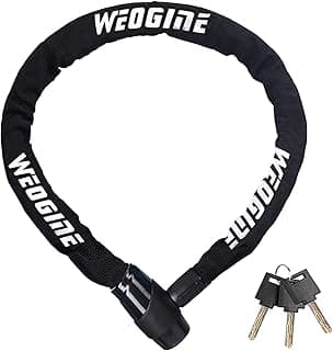 Bike Chain Lock, Heavy Duty Anti-Theft Bicycle Chain Lock, 2.72 Ft Security Bike Locks with 3 Keys, Waterproof Lock Chain for Bike, Bicycle...