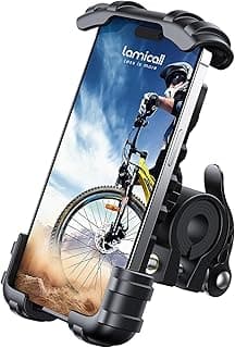 Lamicall Bike Phone Holder, Motorcycle Mount - Motorcycle Phone Holder, Handlebar Cell Phone Clamp, E-Bike Scooter Phone Clip for iPhone 17...