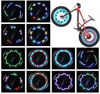 Bike Wheel Lights (2 Pack) - Waterproof LED Bicycle Spoke Tire Lights - Great Gift for Kids Adults - 30 Different Patterns Change - Bike Ac...