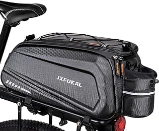 JXFUKAL Bike Bags for Bicycle Rear rack - 9.5L/17L/40L Hard Shell Waterproof Bike Ebike Trunk Pannier Saddle Seat Bag Carrier with Reflecto...